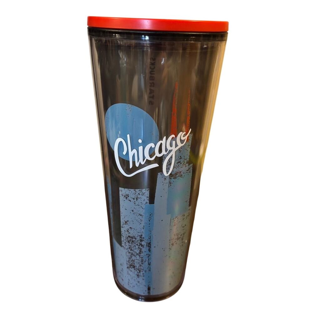 Starbucks Chicago Acrylic Cold‎ Cup Tumbler 24oz Venti